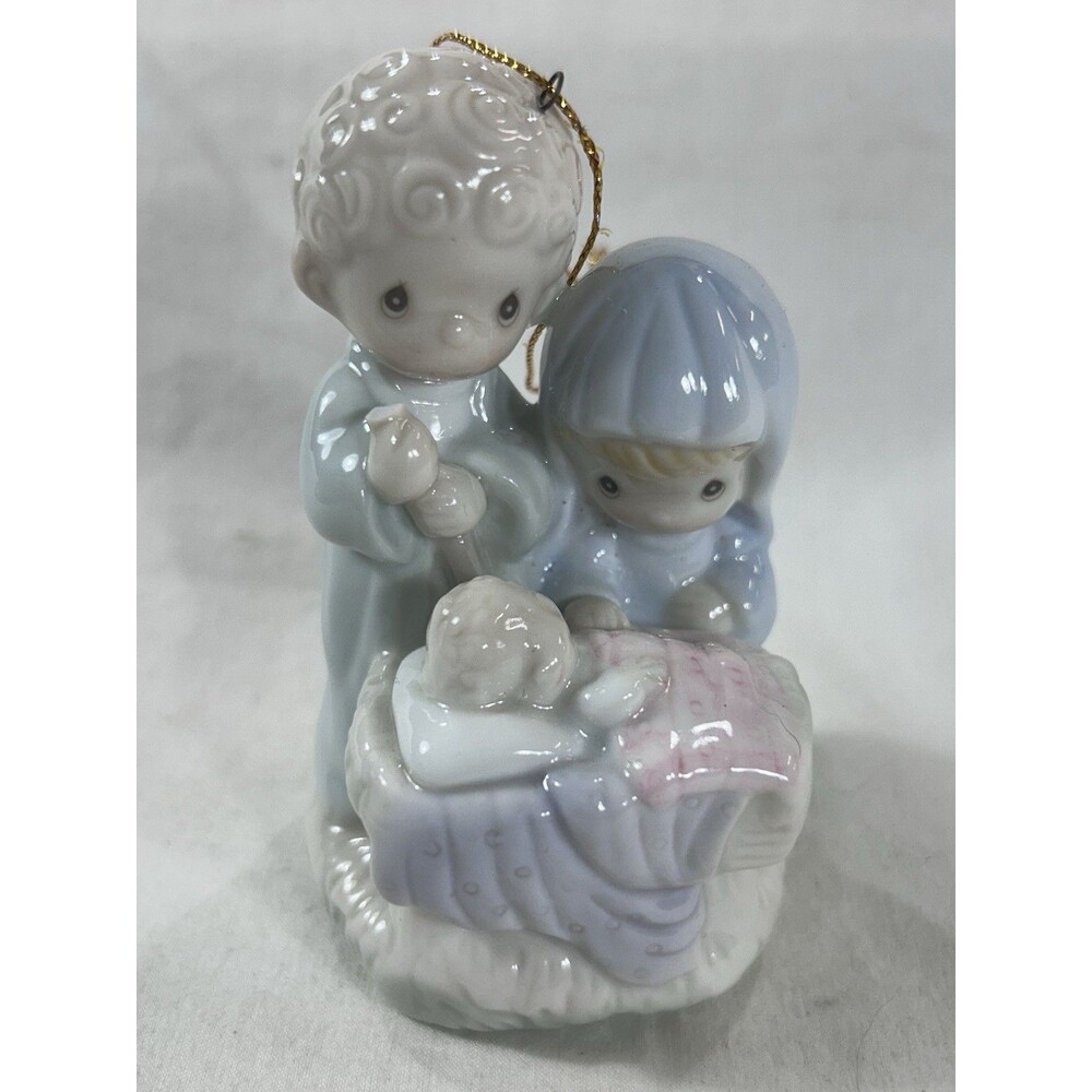 Title: 1996 Precious Moments Nativity Ornament Enesco Pastel Christmas Decor
